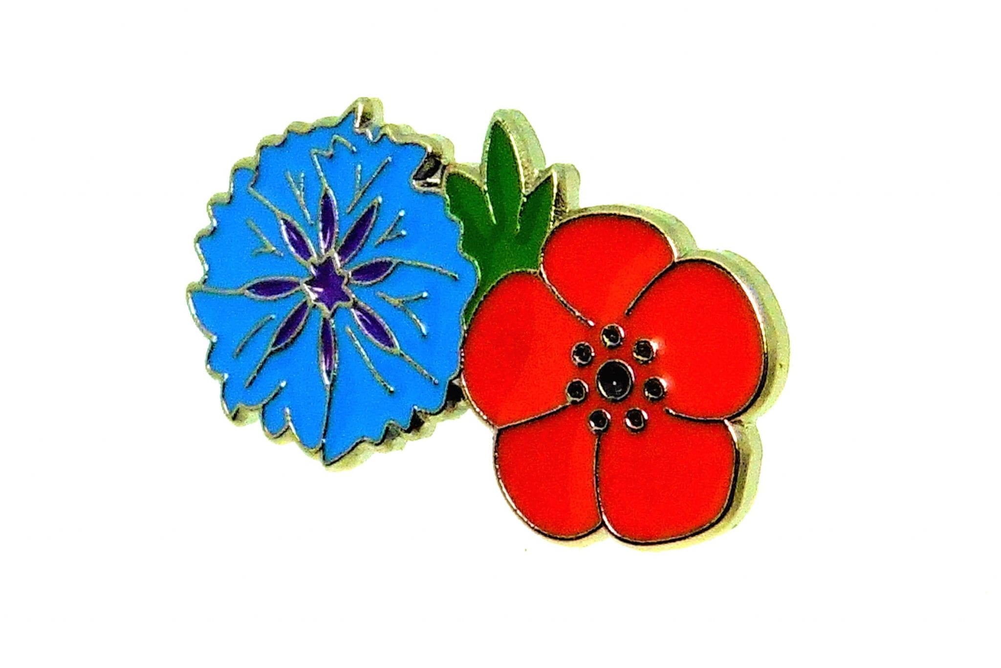 Les Bleuet de France & Tricolour Pin for Loyalty & Remembrance
