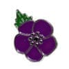 Purple Poppy Pin in Remembrance of Animals Sacrificed in Conflict.  Ref LWF_53